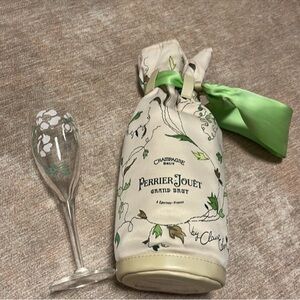 Perrier-Jouët Grand Brut Insulted Gift Bag and Handmade Flute by Claire Coles.